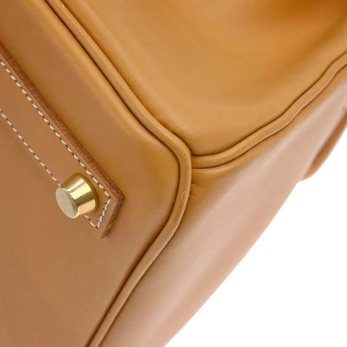 Hermes Hac Birkin Bag Brown Vache Natural With Gold Hardware Neutral Leather Handbag (Pre-Owned)