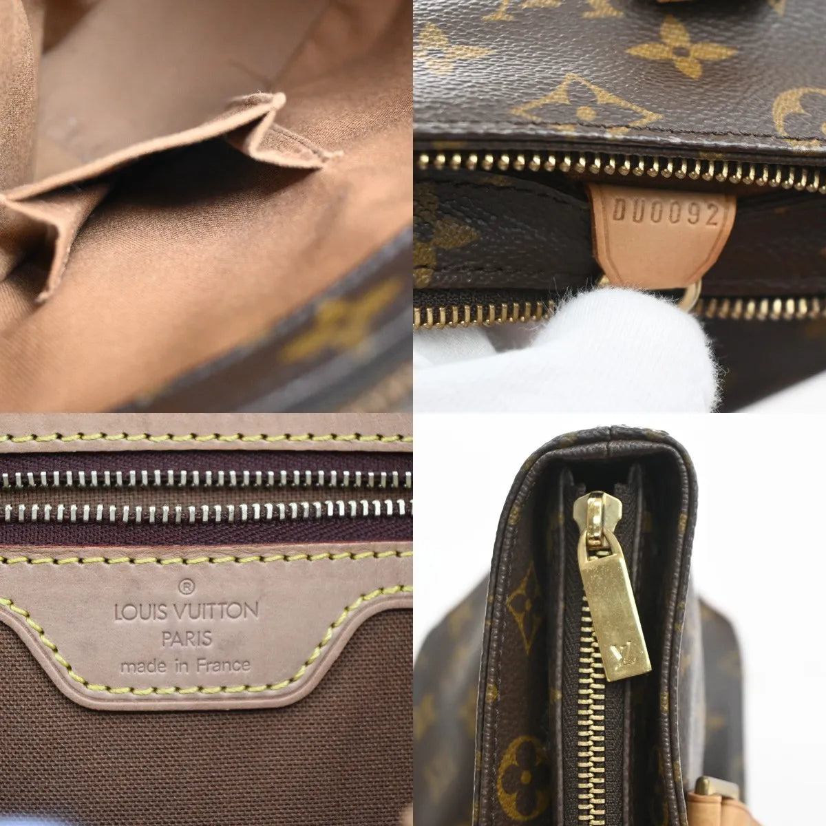 Louis Vuitton Cabas Mezzo Monogram Canvas Brown Canvas Shoulder Bag Bag (Pre-Owned)