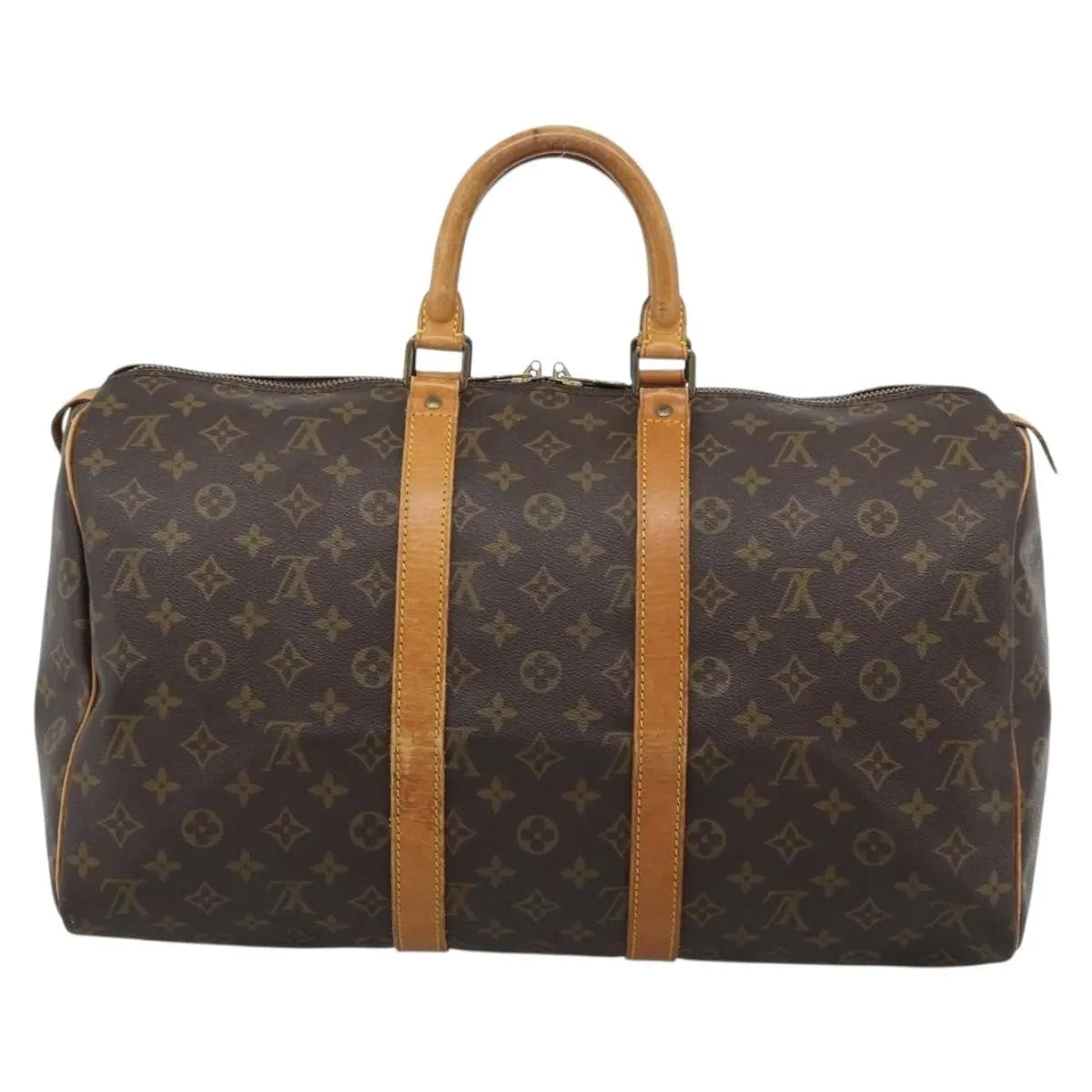 Louis Vuitton Keepall Monogram Brown Canvas Travel Bag Bag (Pre-Owned)