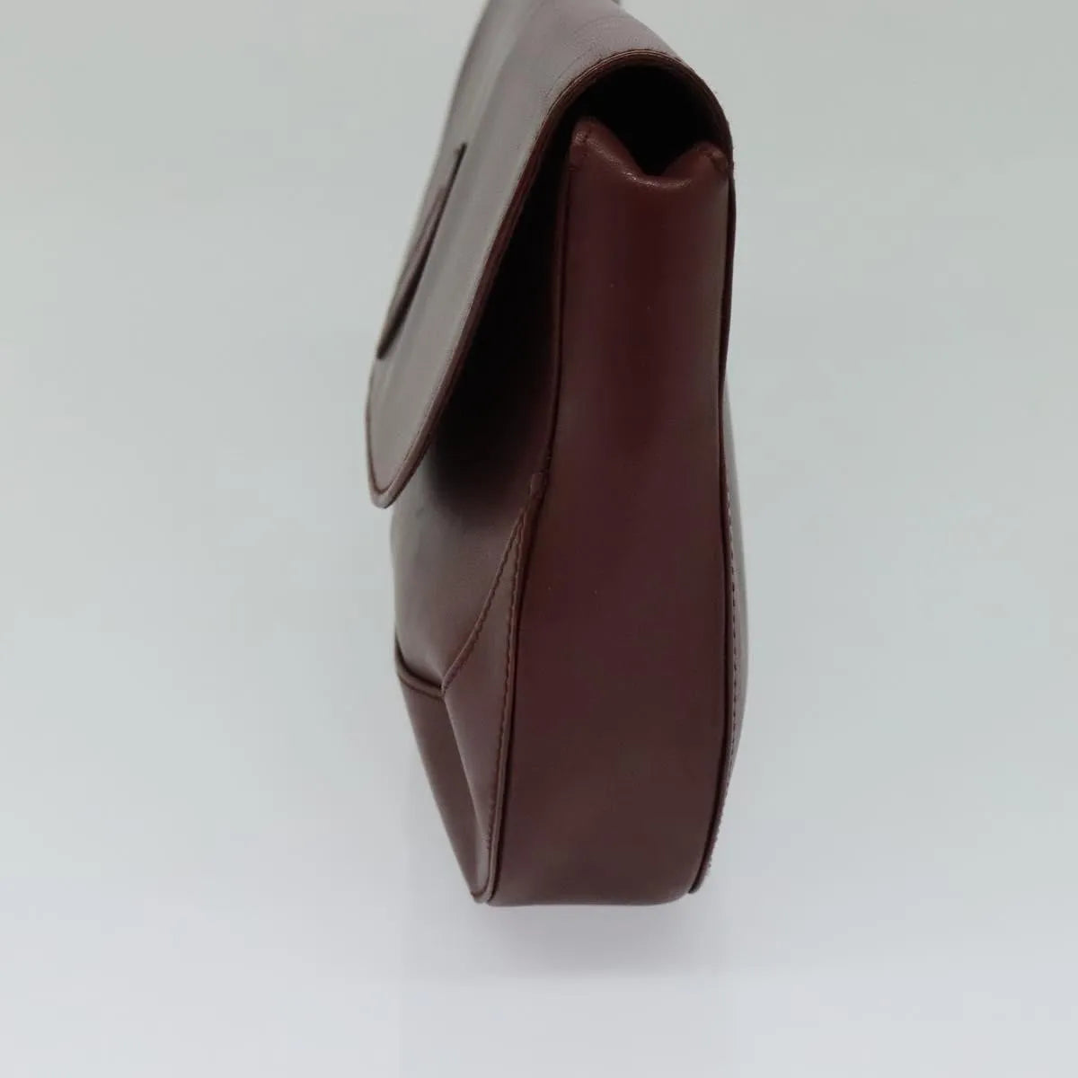 Cartier Must De Cartier Clutch Leather Burgundy Leather Clutche & Pouche Bag (Pre-Owned)