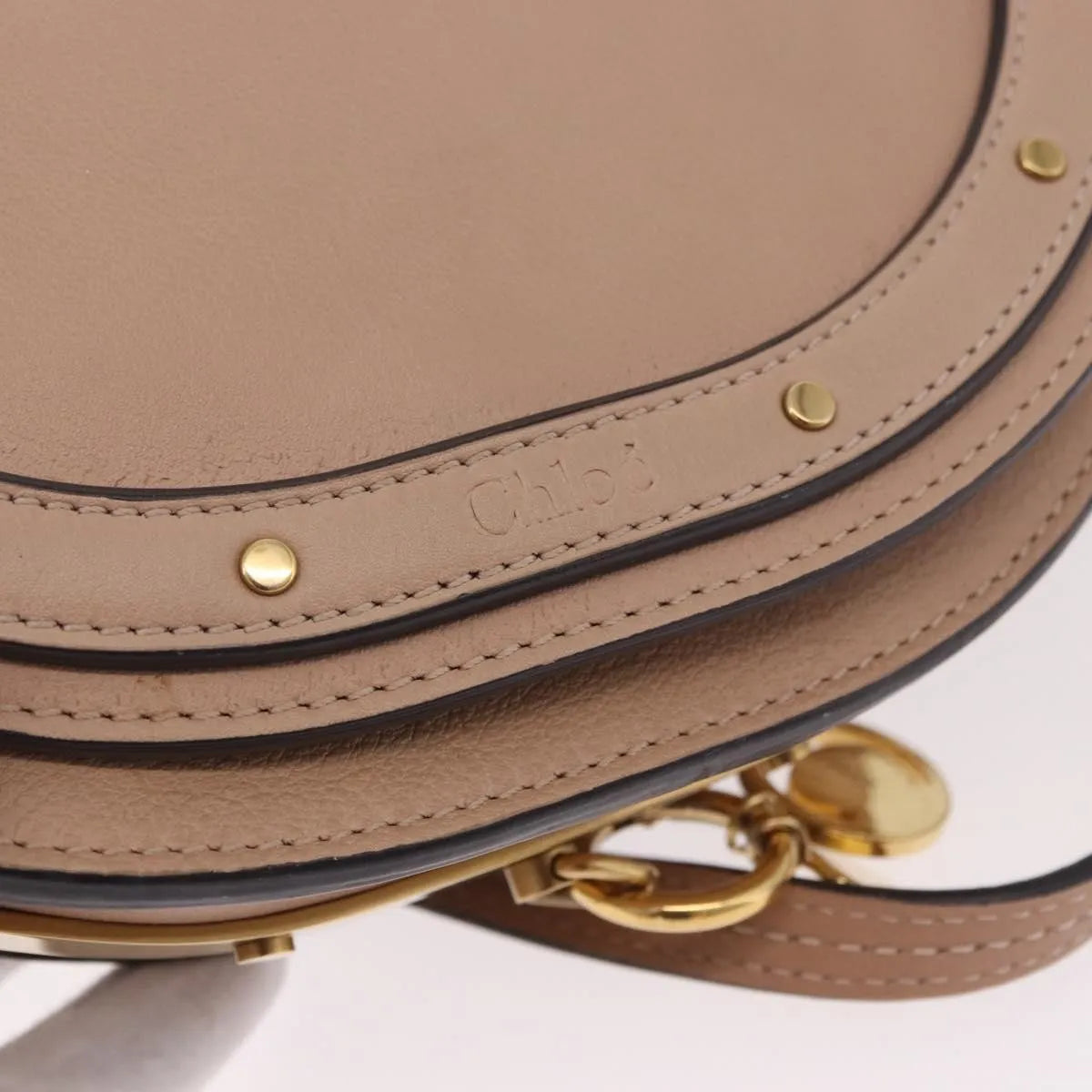 Chloe Nile Minaudière Leather Pink Leather Handbag (Pre-Owned)