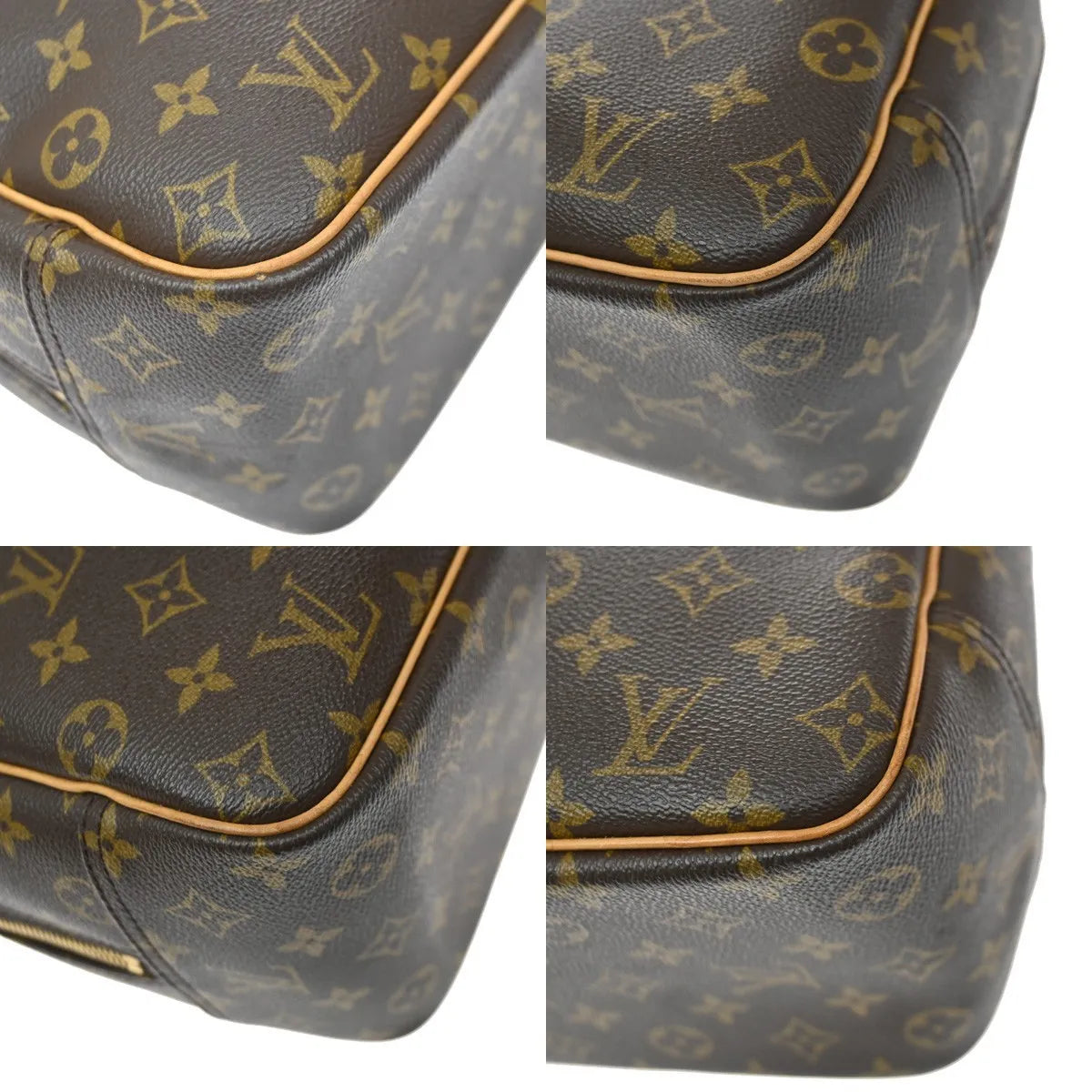 Louis Vuitton Deauville Monogram Brown Canvas Handbag (Pre-Owned)