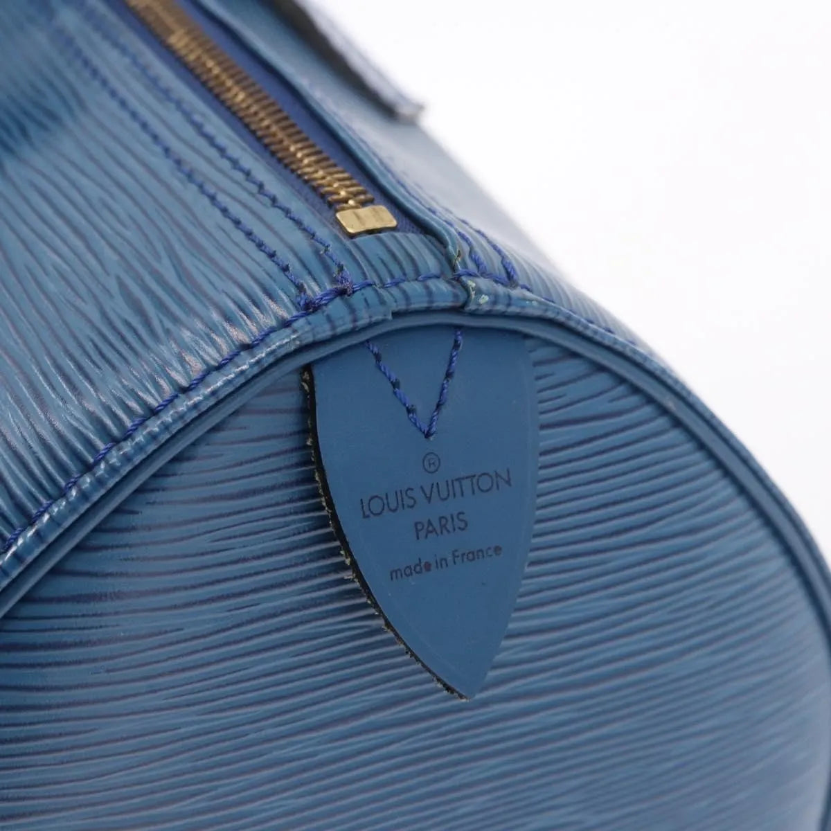 Louis Vuitton Speedy Epi Leather Blue Leather Handbag (Pre-Owned)
