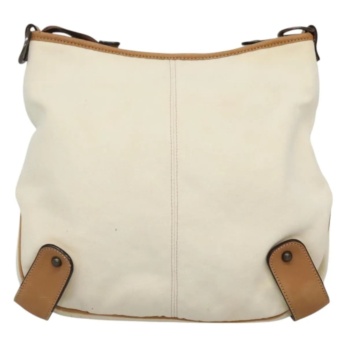 Burberry Blue Label Canvas White Canvas Shoulder Bag Bag (Pre-Owned)