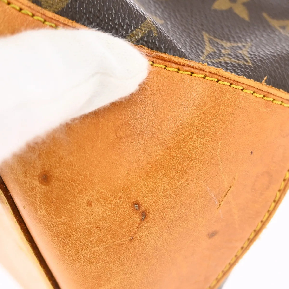 Louis Vuitton Cabas Mezzo Monogram Canvas Brown Canvas Shoulder Bag Bag (Pre-Owned)
