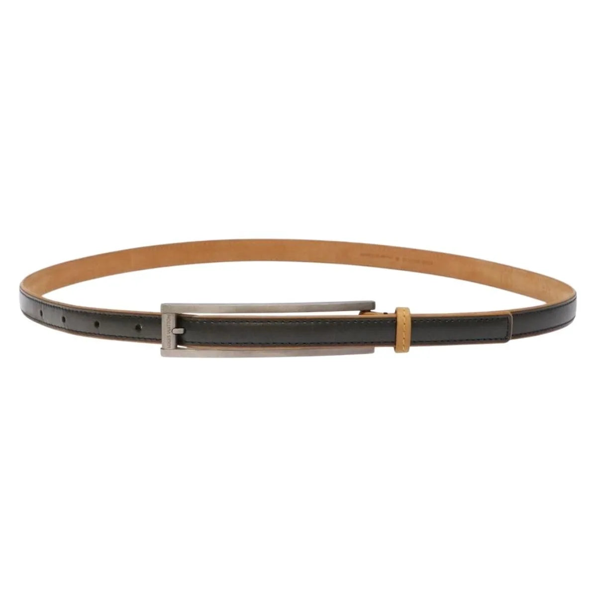 Louis Vuitton Belt Patent Black Leather Belts Accessory (Pre-Owned)