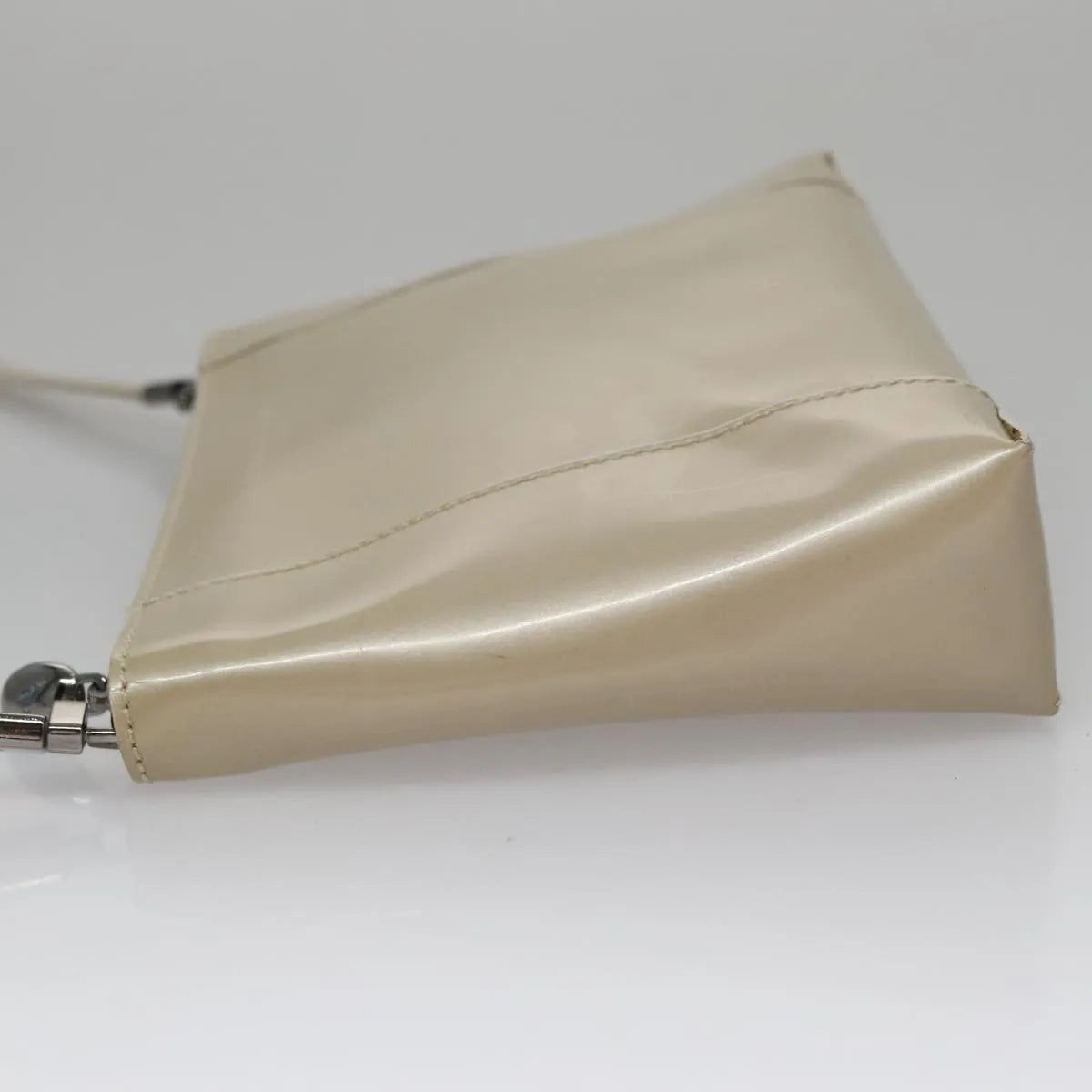 Christian Dior Shoulder Patent Leather Beige Patent_Leather Shoulder Bag Bag (Pre-Owned)