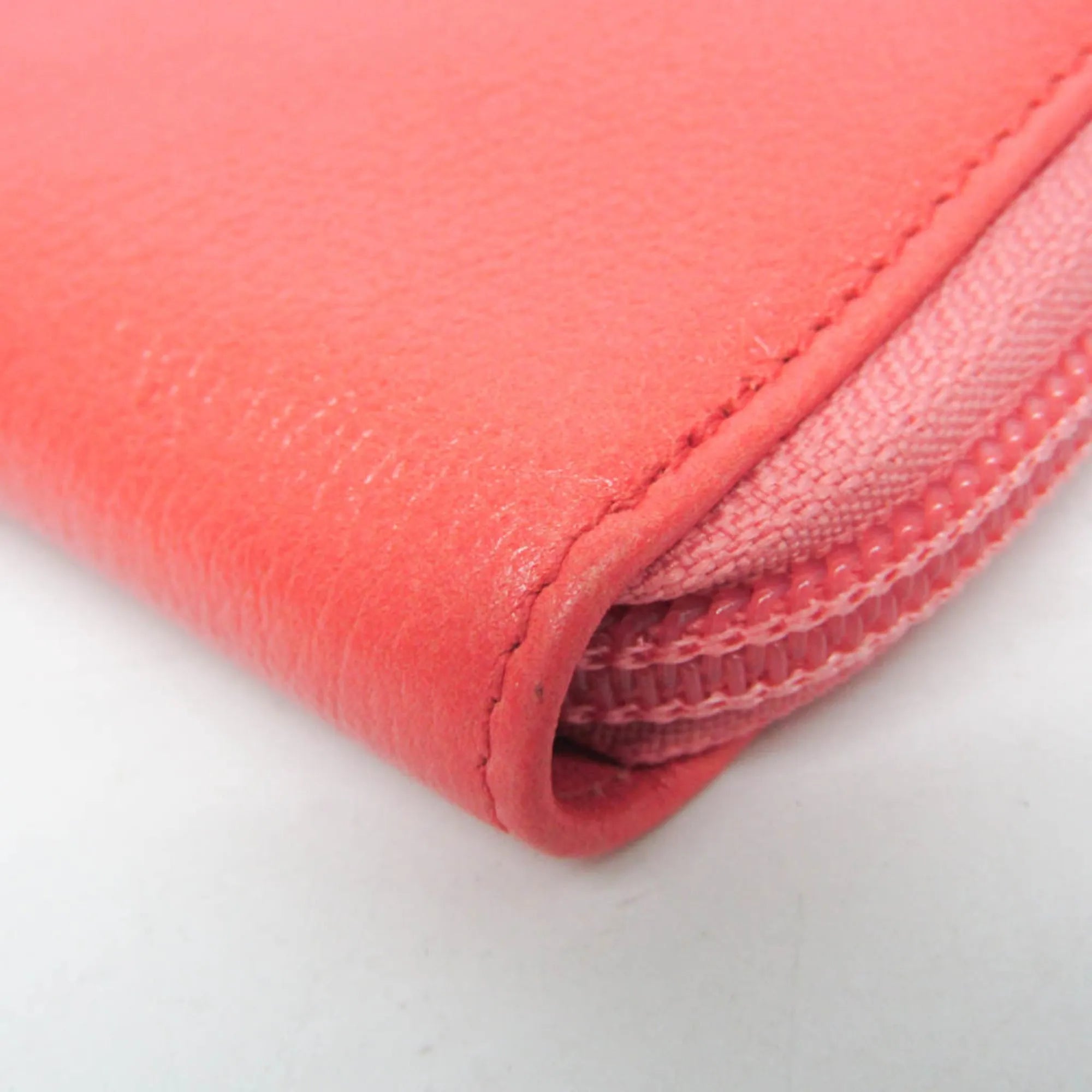 Chanel Camellia Zip Around Organizer Leather Pink Leather Wallets Accessory (Pre-Owned)