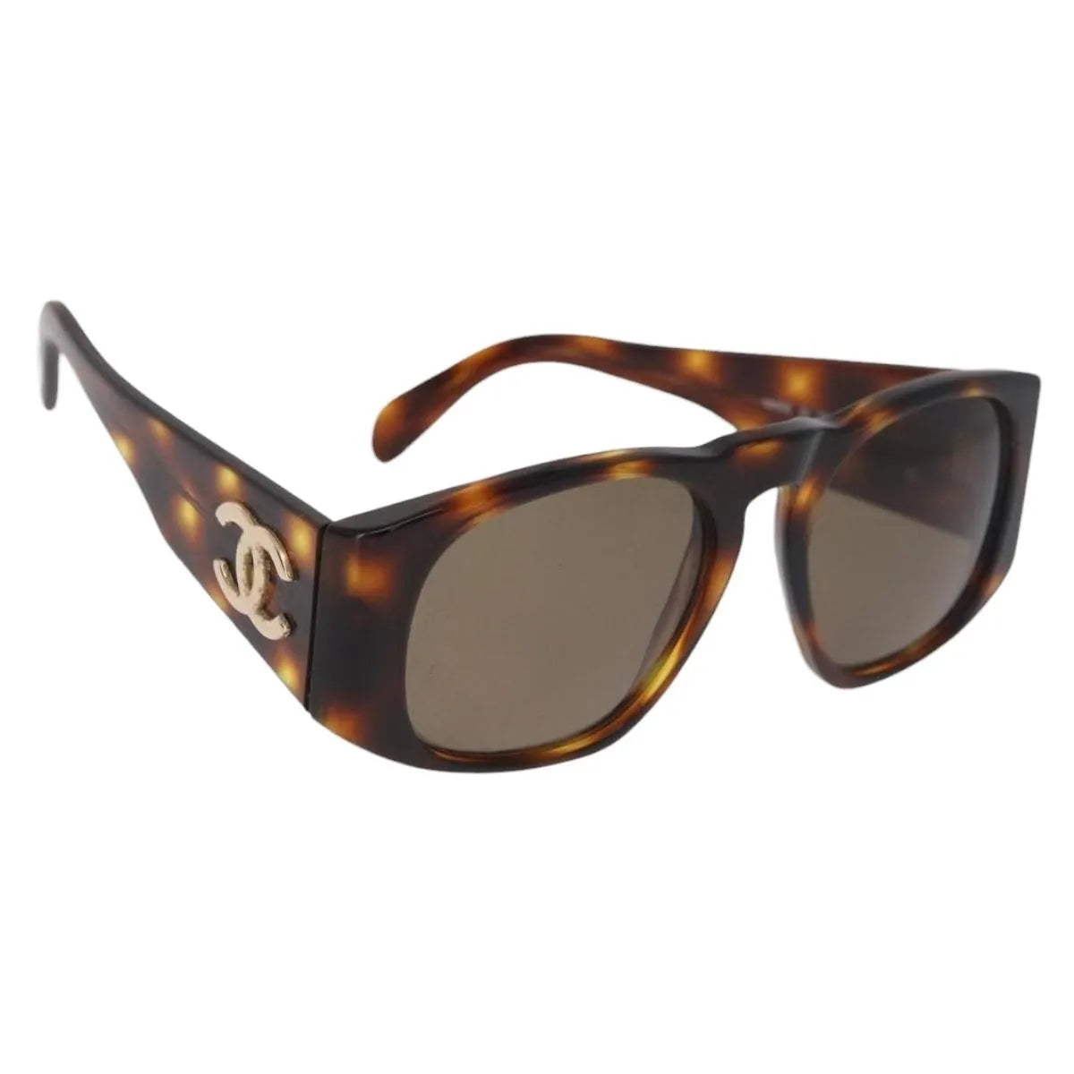 Chanel Logo Cc Plastic Brown Plastic Sunglasse Accessory (Pre-Owned)