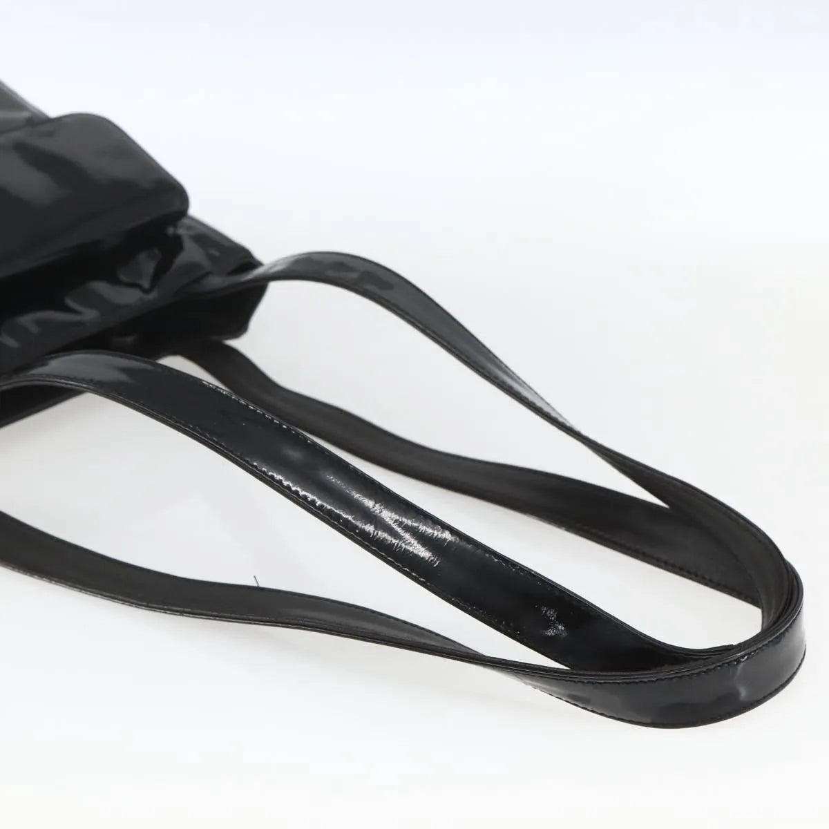 Chanel Vintage Flap Patent Leather Black Patent_Leather Shoulder Bag Bag (Pre-Owned)