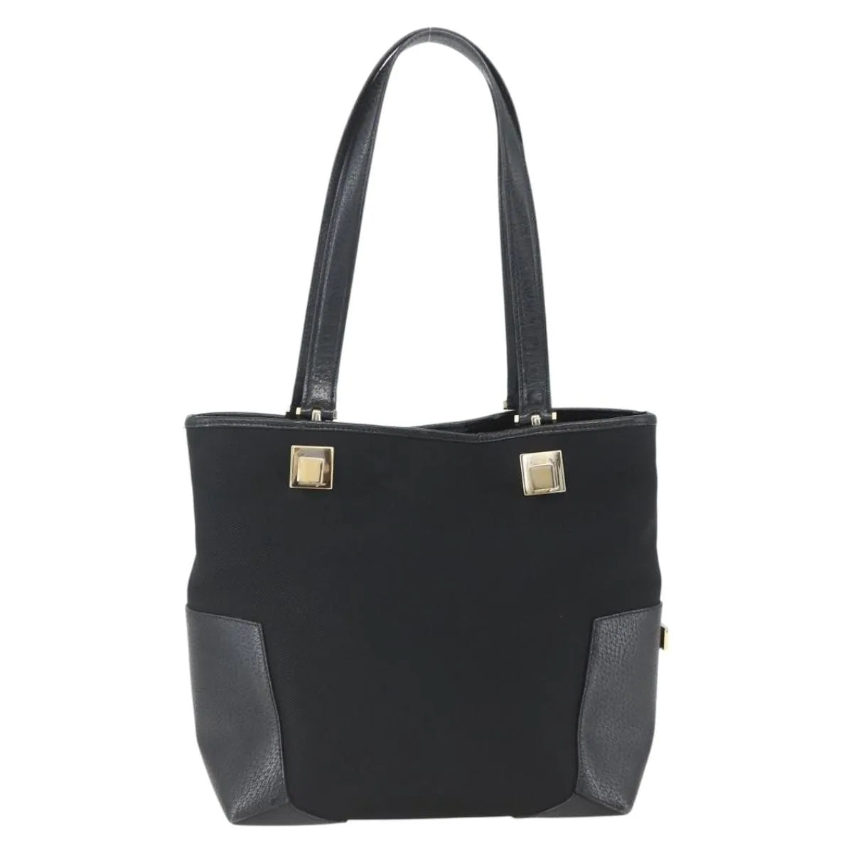 Salvatore Ferragamo Vintage Nylon Black Nylon Tote Bag Bag (Pre-Owned)