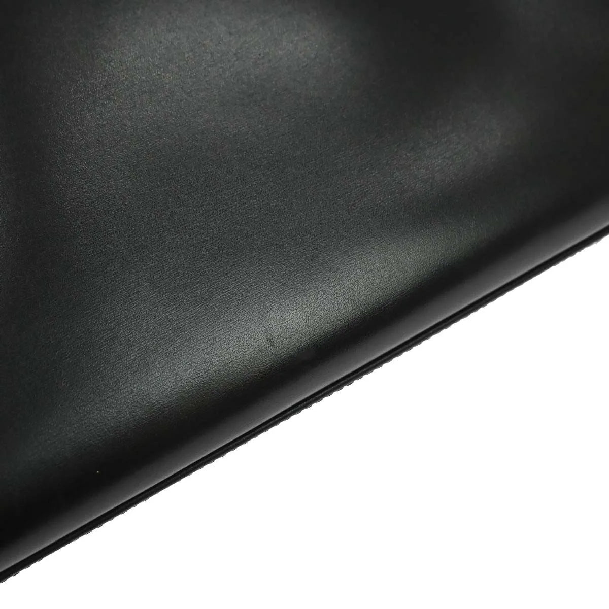 Hermes Kelly Handbag Black Box Calf With Palladium Hardware Black Leather Handbag (Pre-Owned)