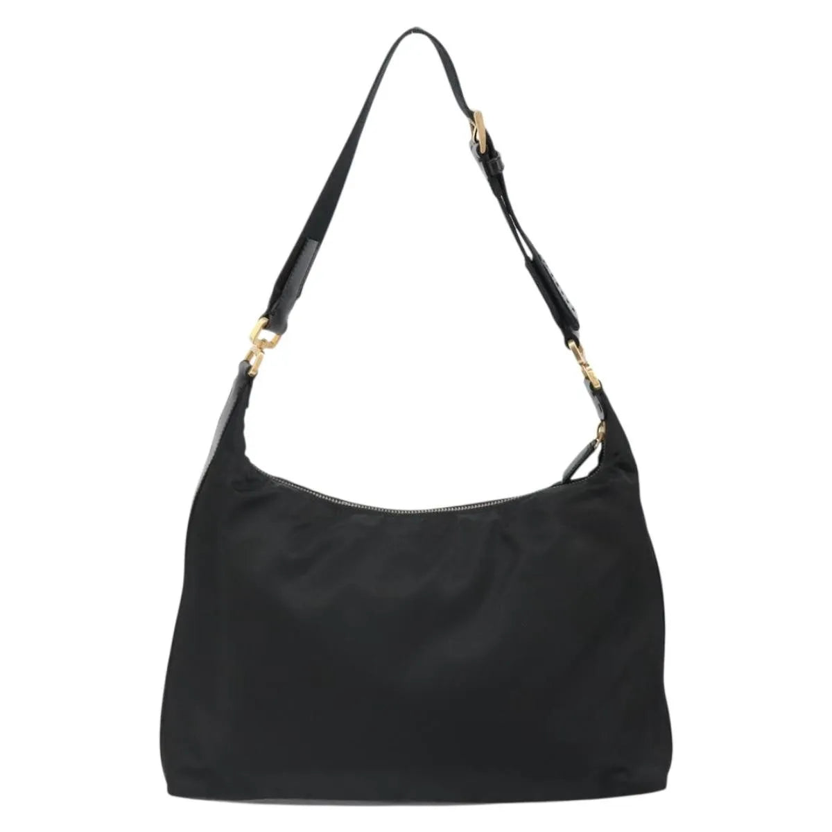 Prada Shoulder Python Black Nylon Shoulder Bag Bag (Pre-Owned)
