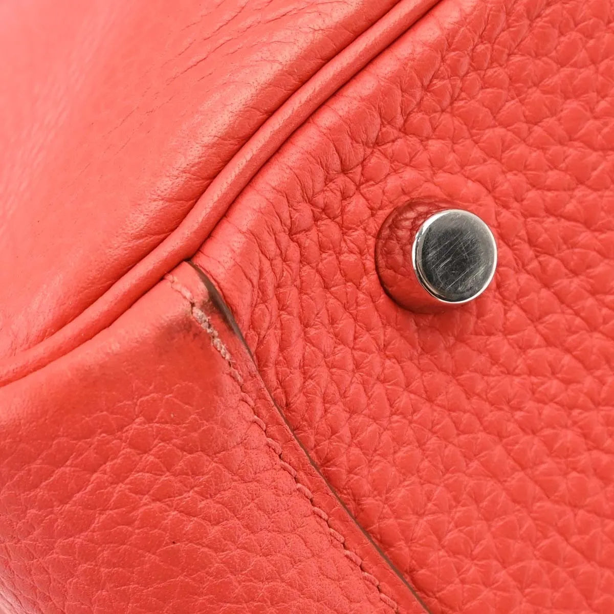 Hermes Lindy Clemence Red Leather Shoulder Bag Bag (Pre-Owned)