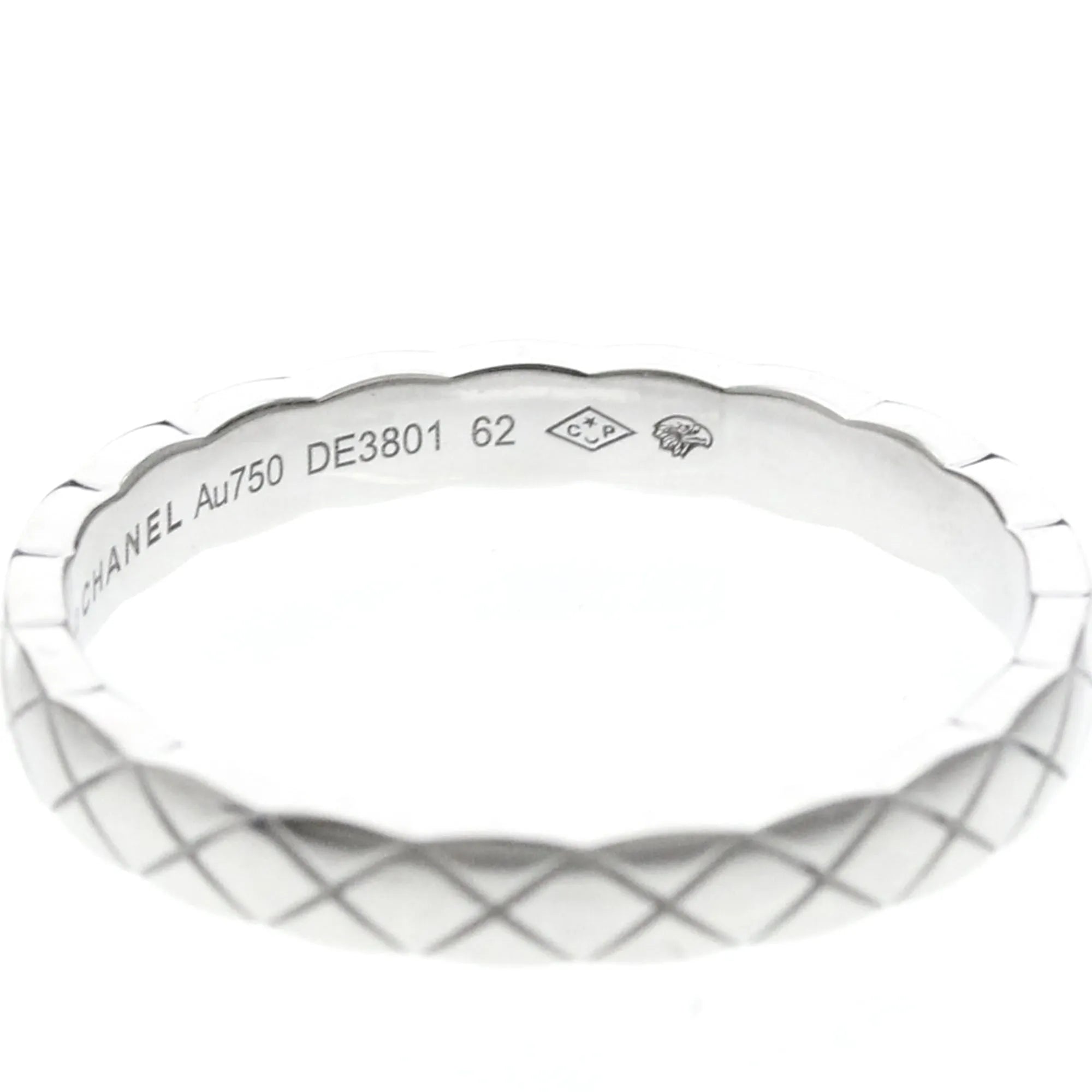 Chanel Coco Crush 18K White Gold Silver White_Gold Ring Jewelry (Pre-Owned)