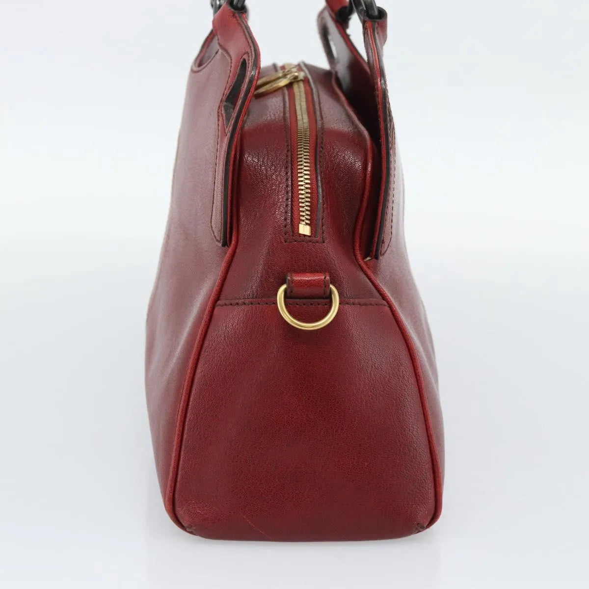 Cartier Marcello Leather Red Leather Handbag (Pre-Owned)