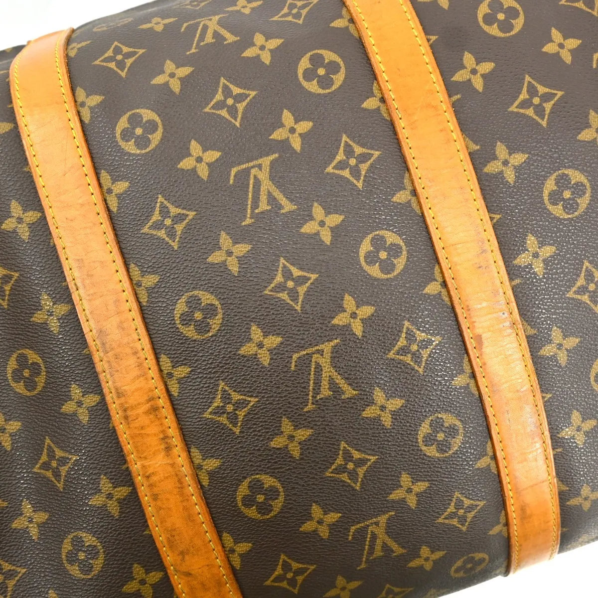 Louis Vuitton Keepall Bandouliere Bag Monogram Canvas Brown Canvas Travel Bag Bag (Pre-Owned)
