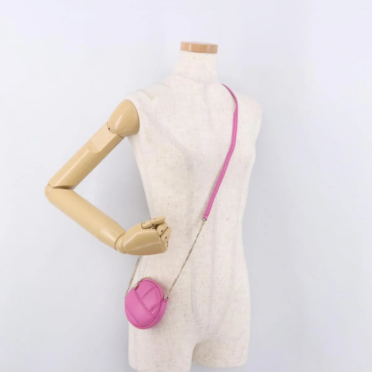 Bvlgari Shoulder Leather Pink Leather Shoulder Bag Bag (Pre-Owned)