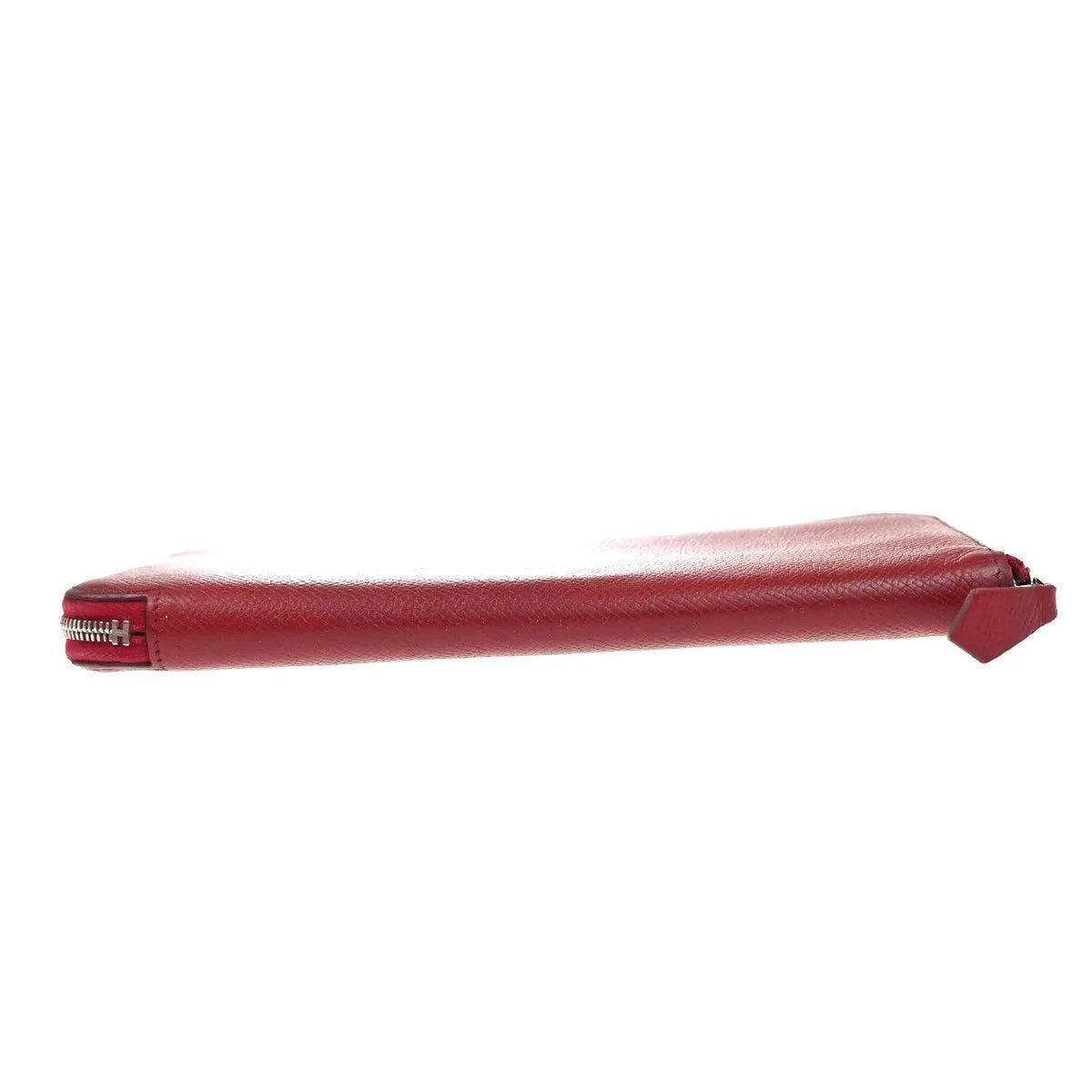 Hermes Azap Zip Around Epsom Red Leather Wallets Accessory (Pre-Owned)