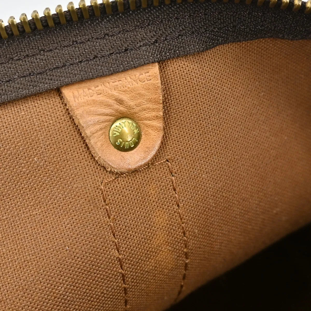 Louis Vuitton Keepall Bag Monogram Canvas Brown Canvas Travel Bag Bag (Pre-Owned)