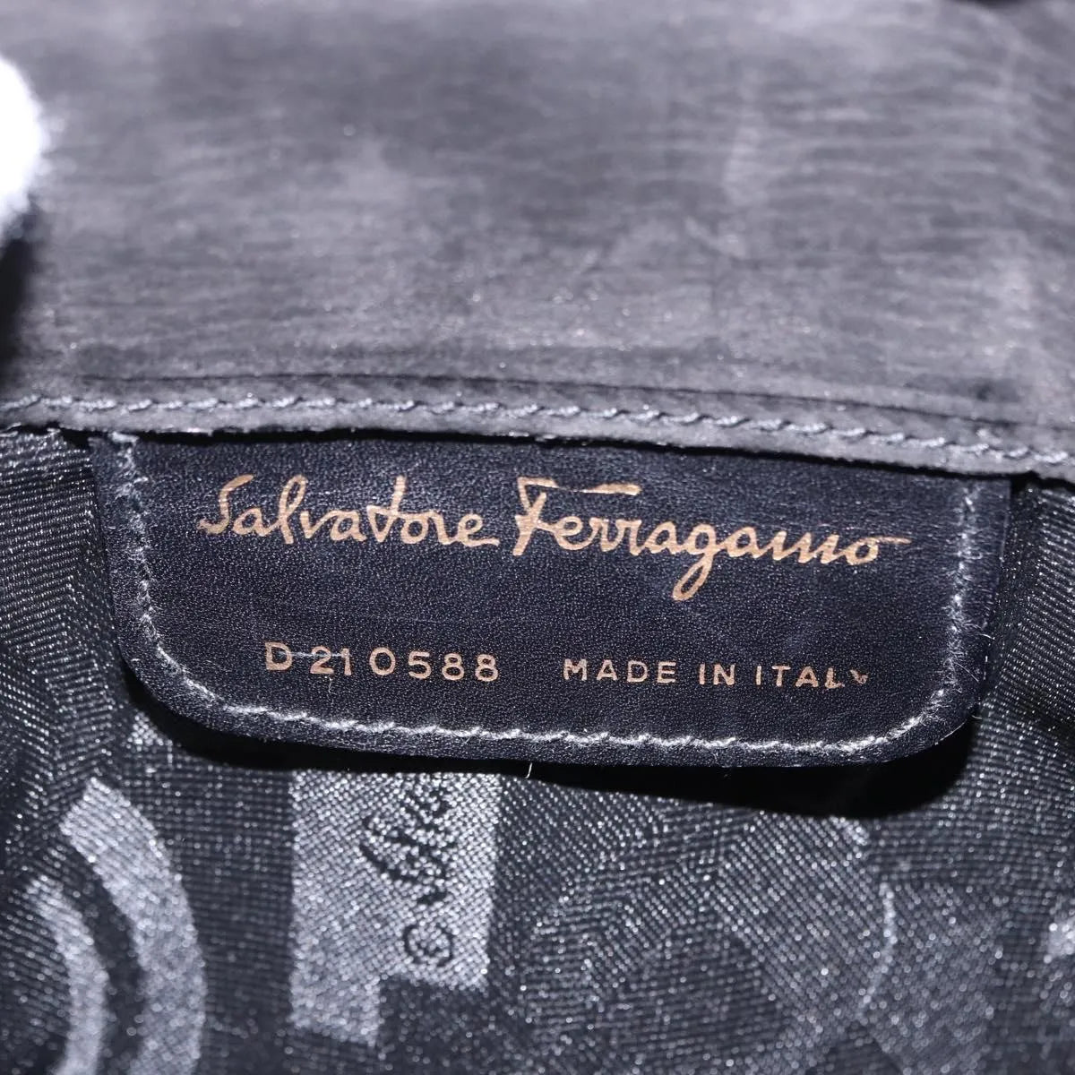 Salvatore Ferragamo Vala Suede Black Suede Shoulder Bag Bag (Pre-Owned)