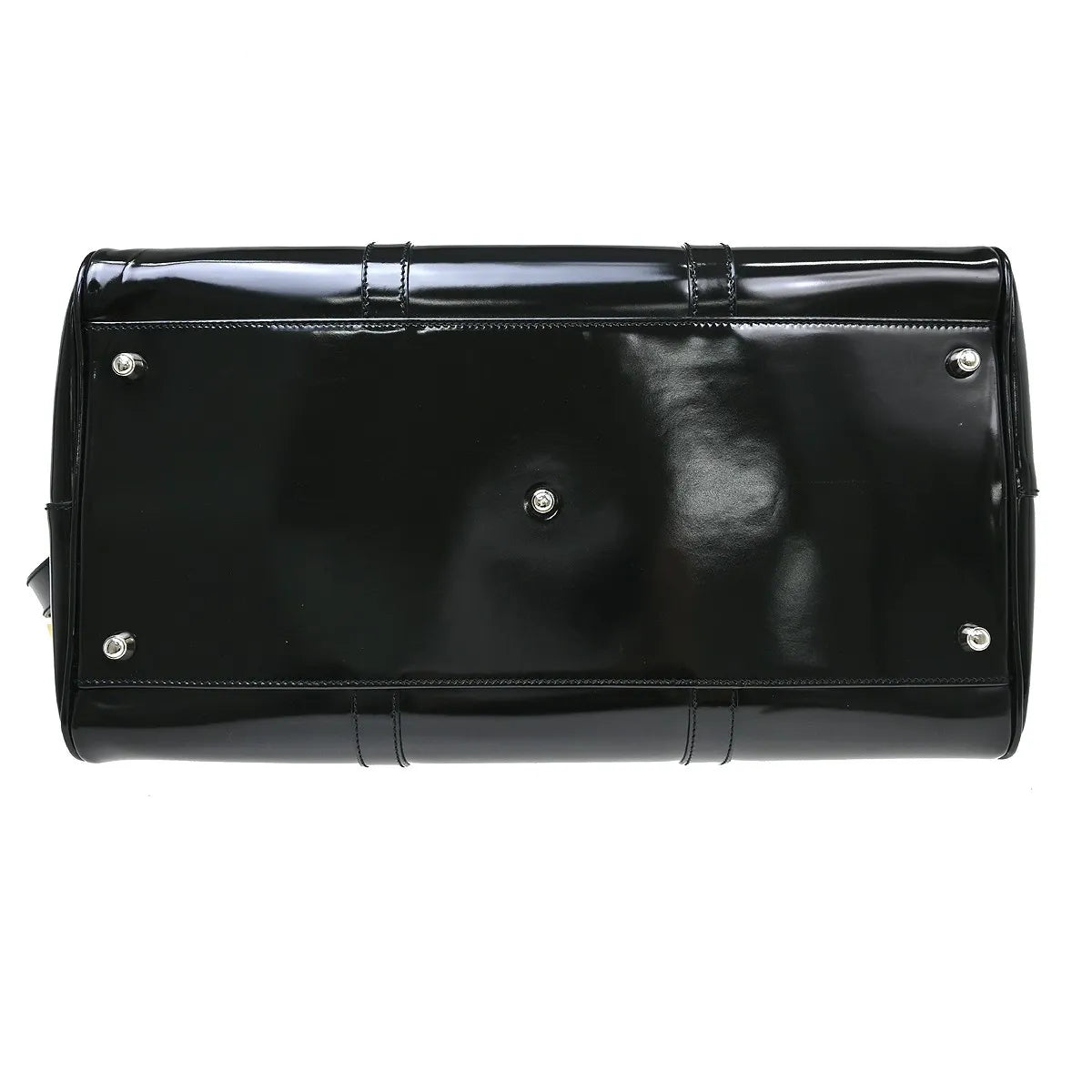 Gucci Travel Gg Nylon Black Leather Handbag (Pre-Owned)