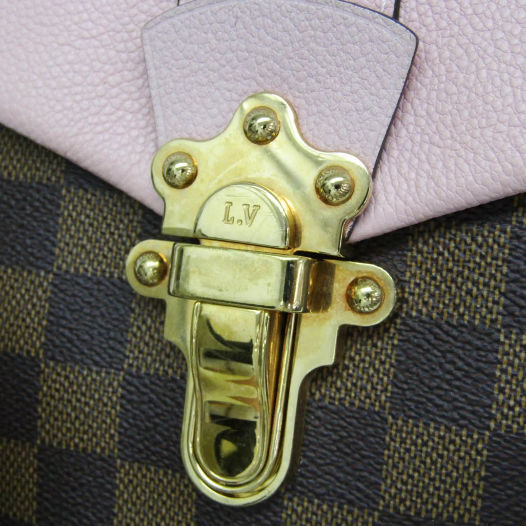 Louis Vuitton Clapton Damier And Leather Brown Canvas Backpack Bag (Pre-Owned)