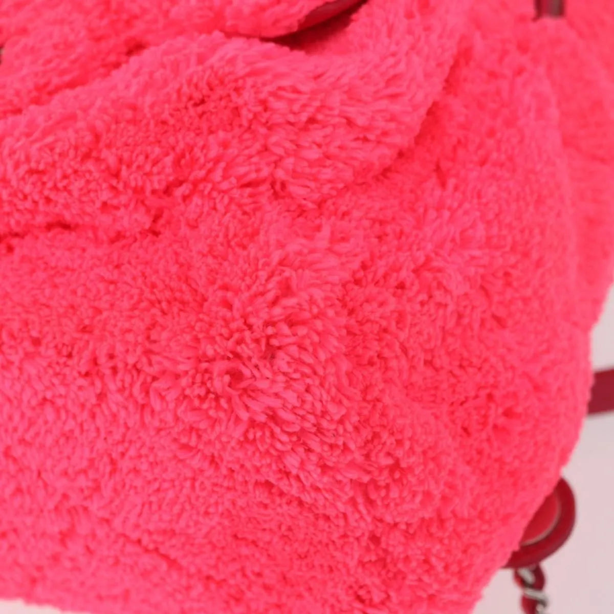 Chanel Coco Beach Quilted Terry Cloth Pink Cotton Backpack Bag (Pre-Owned)