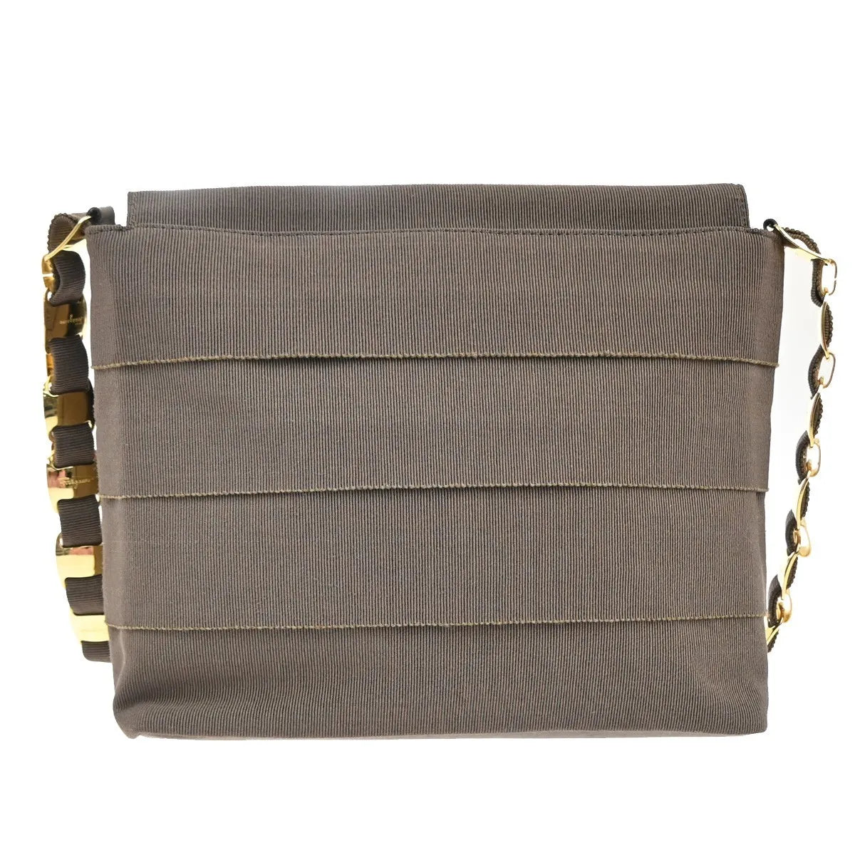 Salvatore Ferragamo Vala Canvas Brown Canvas Shoulder Bag Bag (Pre-Owned)