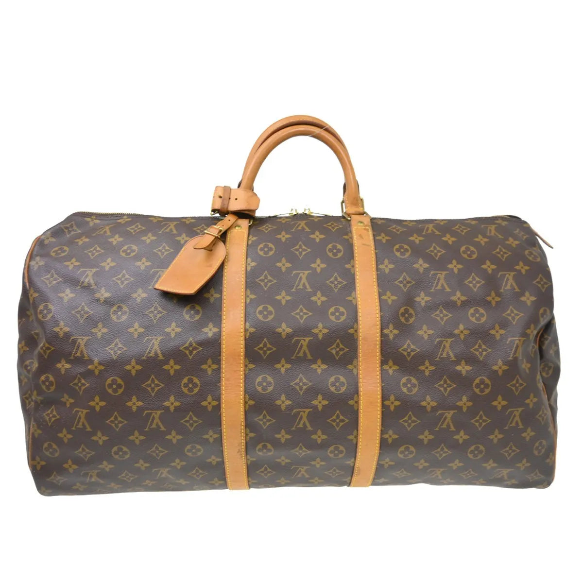 Louis Vuitton Keepall Bag Monogram Canvas Brown Canvas Travel Bag Bag (Pre-Owned)