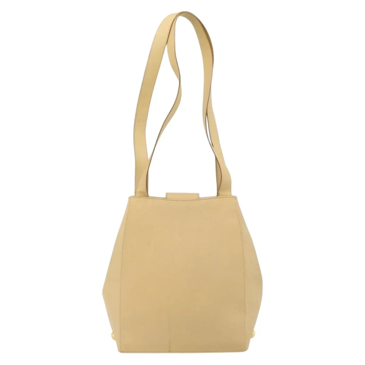 Salvatore Ferragamo Vintage Leather Beige Leather Shoulder Bag Bag (Pre-Owned)