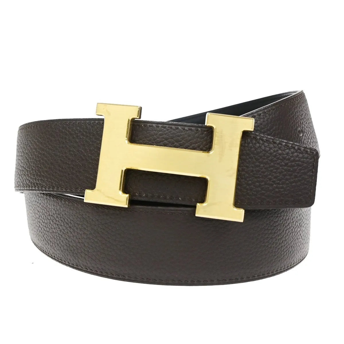 Hermes Constance Reversible Belt Leather Brown Leather Belts Accessory (Pre-Owned)