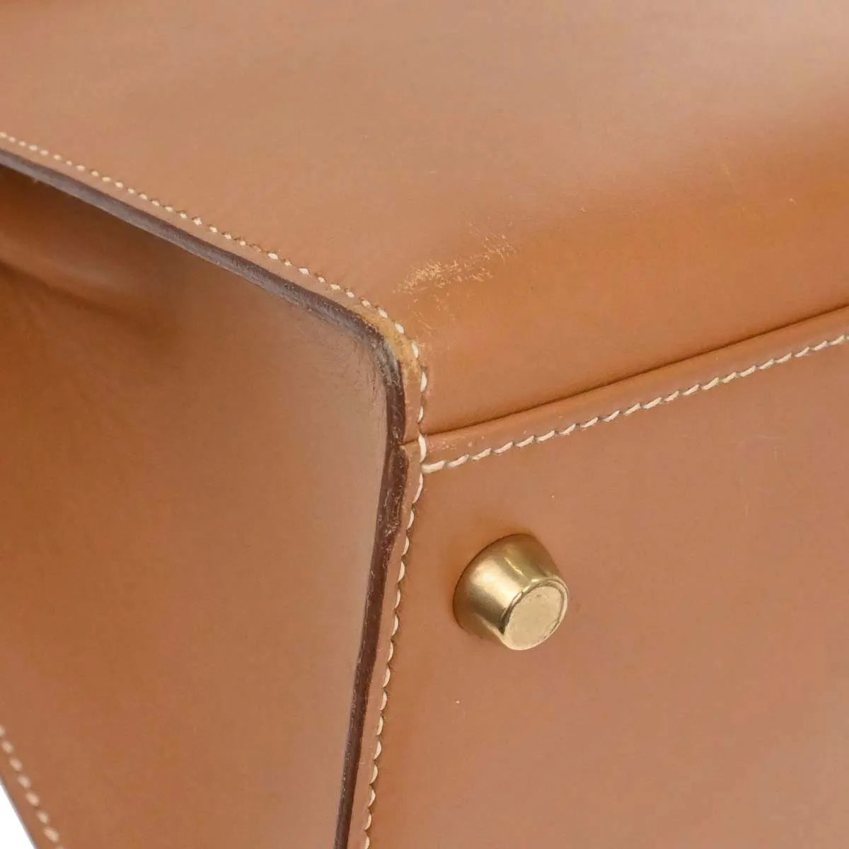 Hermes Kelly Sellier Chamonix Neutral Leather Handbag (Pre-Owned)