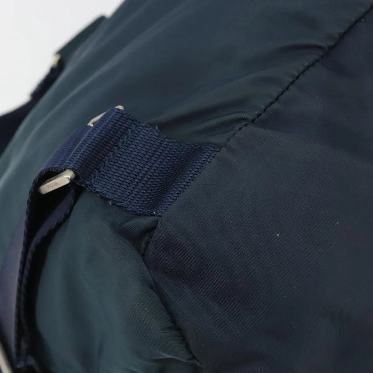 Prada Double Front Pocket Tessuto Navy Nylon Backpack Bag (Pre-Owned)