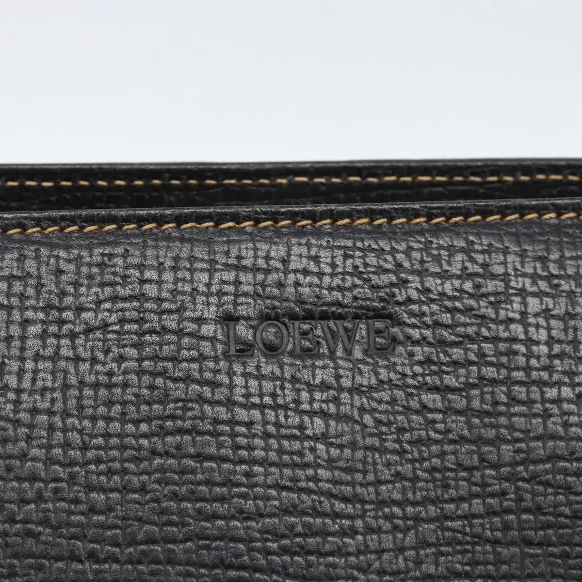 Loewe Vintage Leather Black Leather Tote Bag Bag (Pre-Owned)