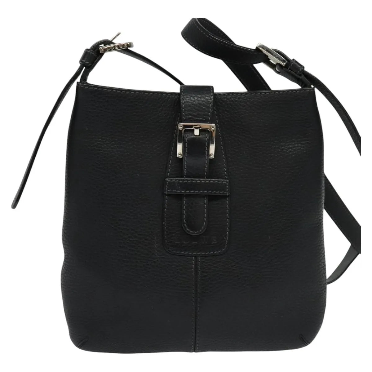 Loewe Vintage Leather Black Leather Shoulder Bag Bag (Pre-Owned)