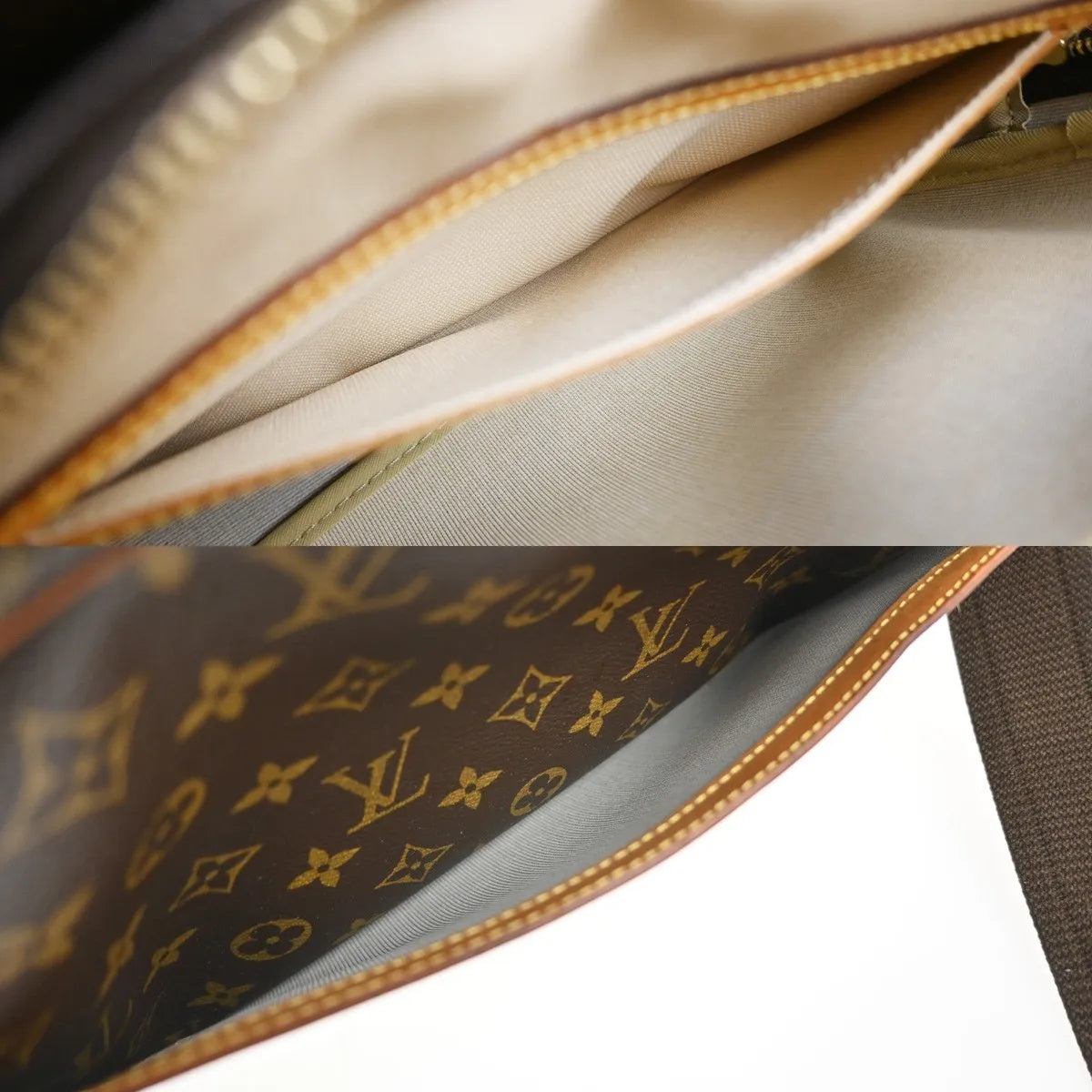 Louis Vuitton Reporter Monogram Canvas Brown Leather Shoulder Bag Bag (Pre-Owned)