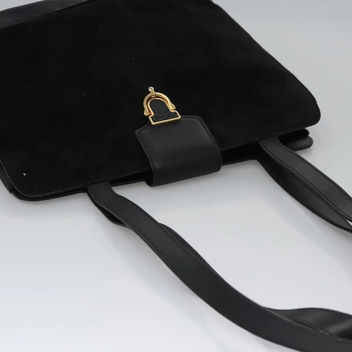 Celine Vintage Suede Black Suede Shoulder Bag Bag (Pre-Owned)