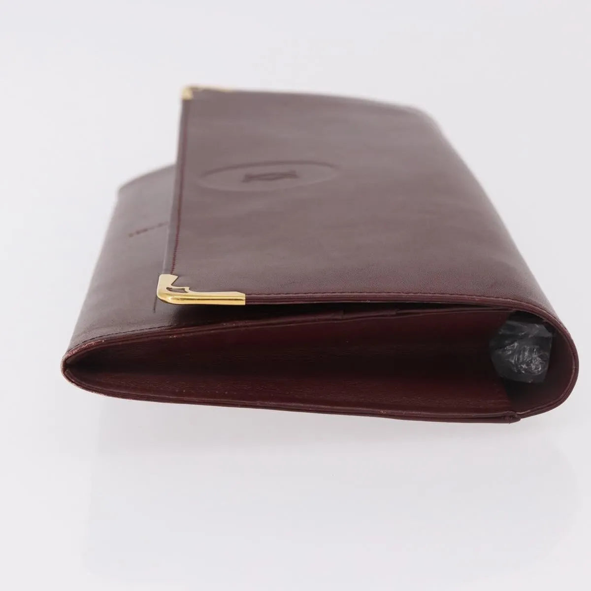 Cartier Must De Cartier Leather Burgundy Leather Clutche & Pouche Bag (Pre-Owned)