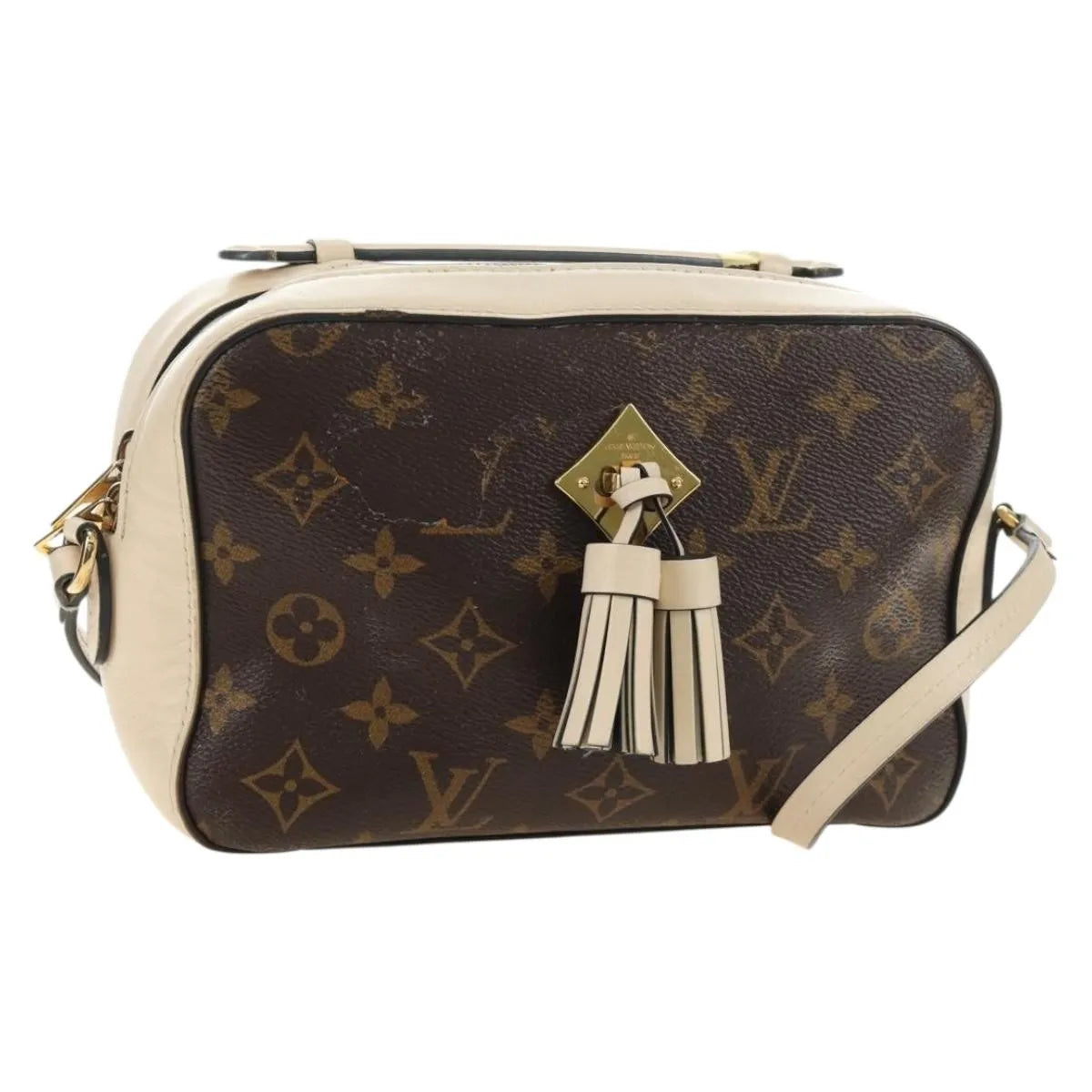 Louis Vuitton Saintonge Monogram Canvas With Leather Brown Canvas Shoulder Bag Bag (Pre-Owned)