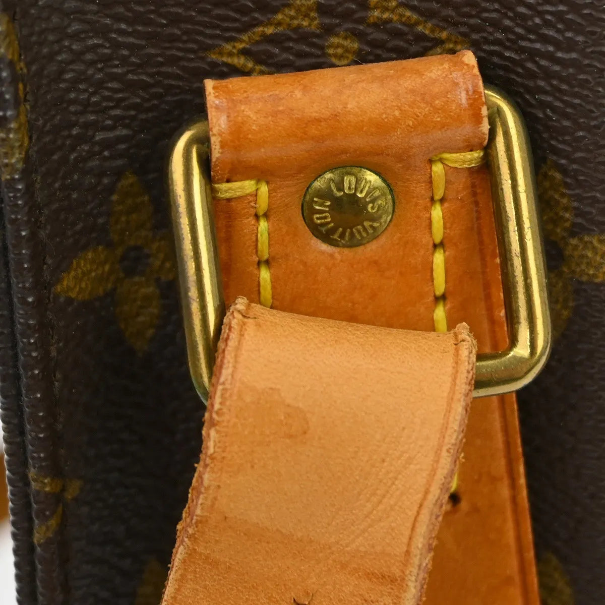 Louis Vuitton Cartouchiere Monogram Canvas Brown Canvas Shoulder Bag Bag (Pre-Owned)
