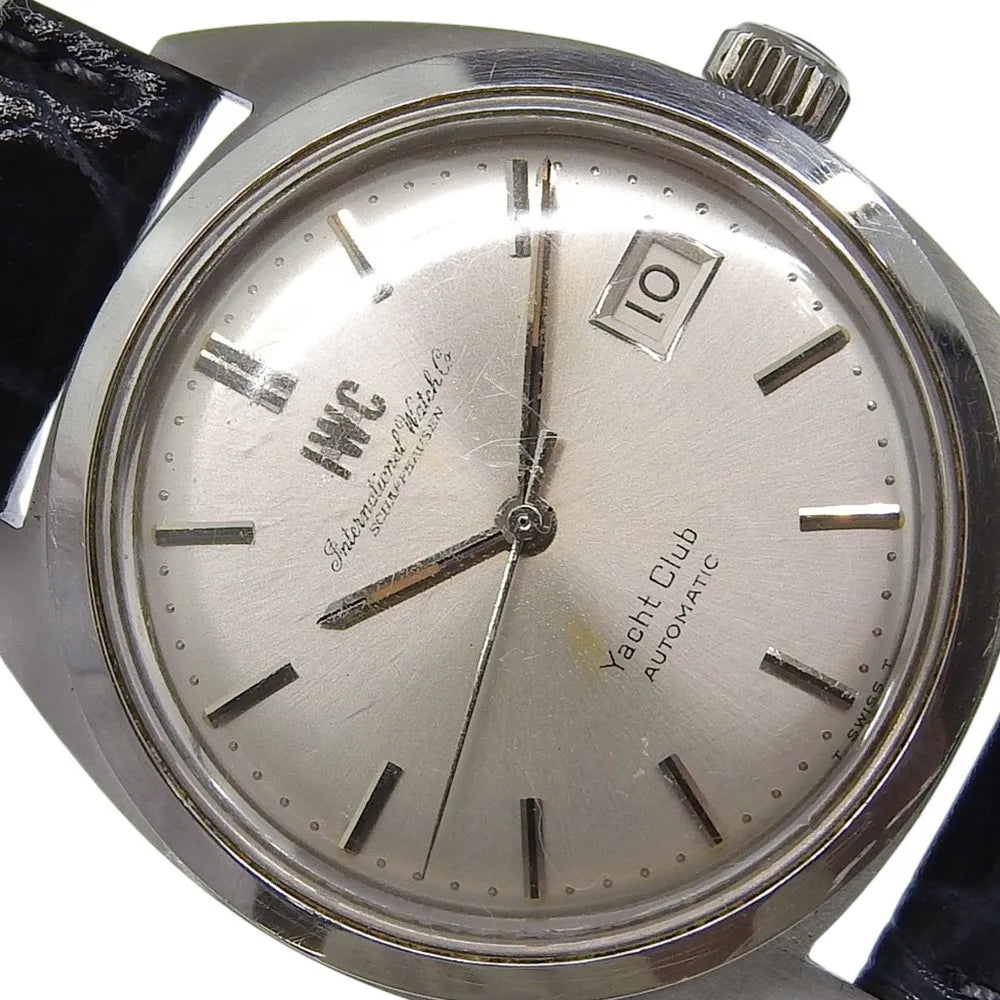 Iwc Schaffhausen Yacht Club Stainless Steel And Leather Watch (Pre-Owned)