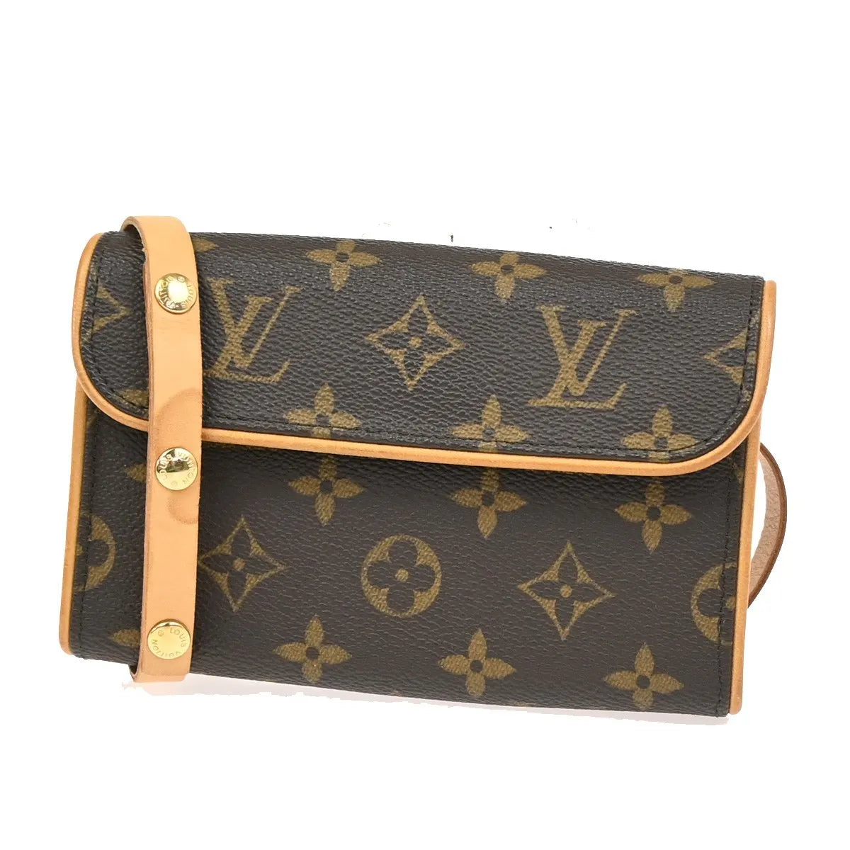Louis Vuitton Florentine Waist Monogram Canvas Brown Canvas Clutche & Pouche Bag (Pre-Owned)