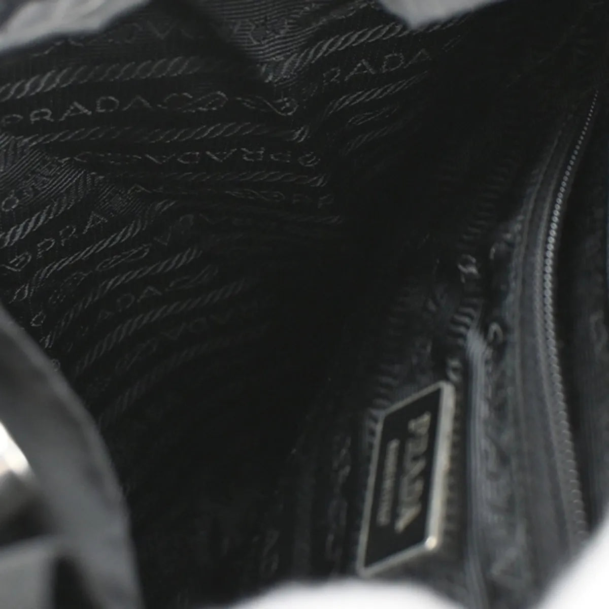 Prada Double Front Pocket Tessuto Black Nylon Backpack Bag (Pre-Owned)