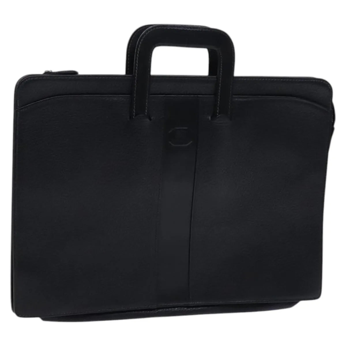 Burberry Vintage Leather Black Leather Briefcase Bag (Pre-Owned)