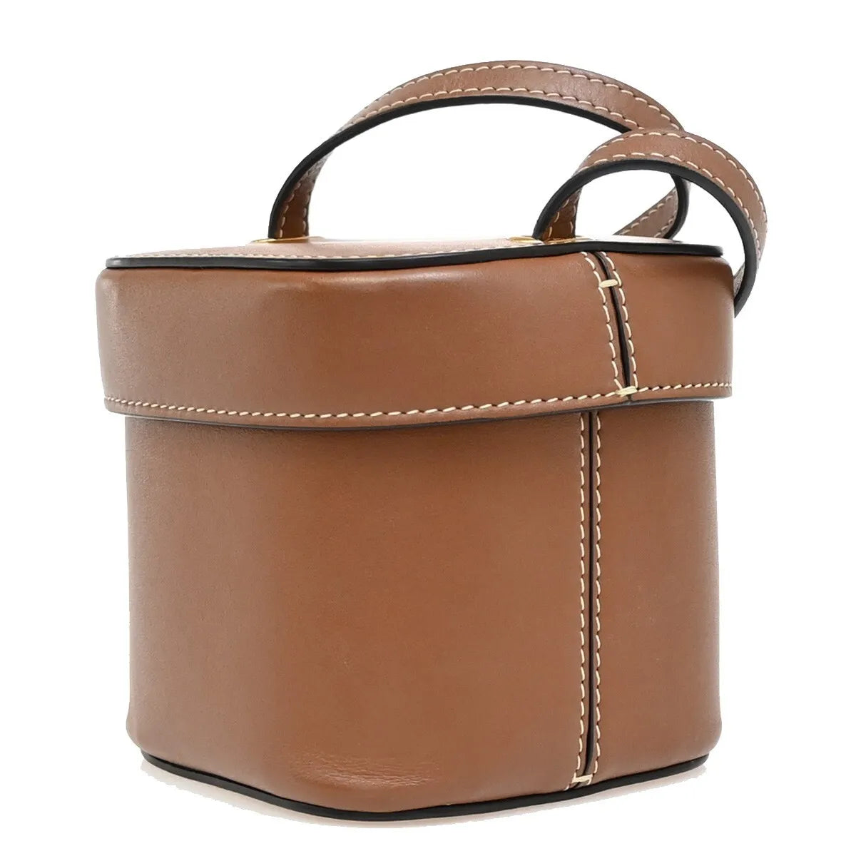 Celine Cuir Triomphe Box Leather Brown Leather Handbag (Pre-Owned)