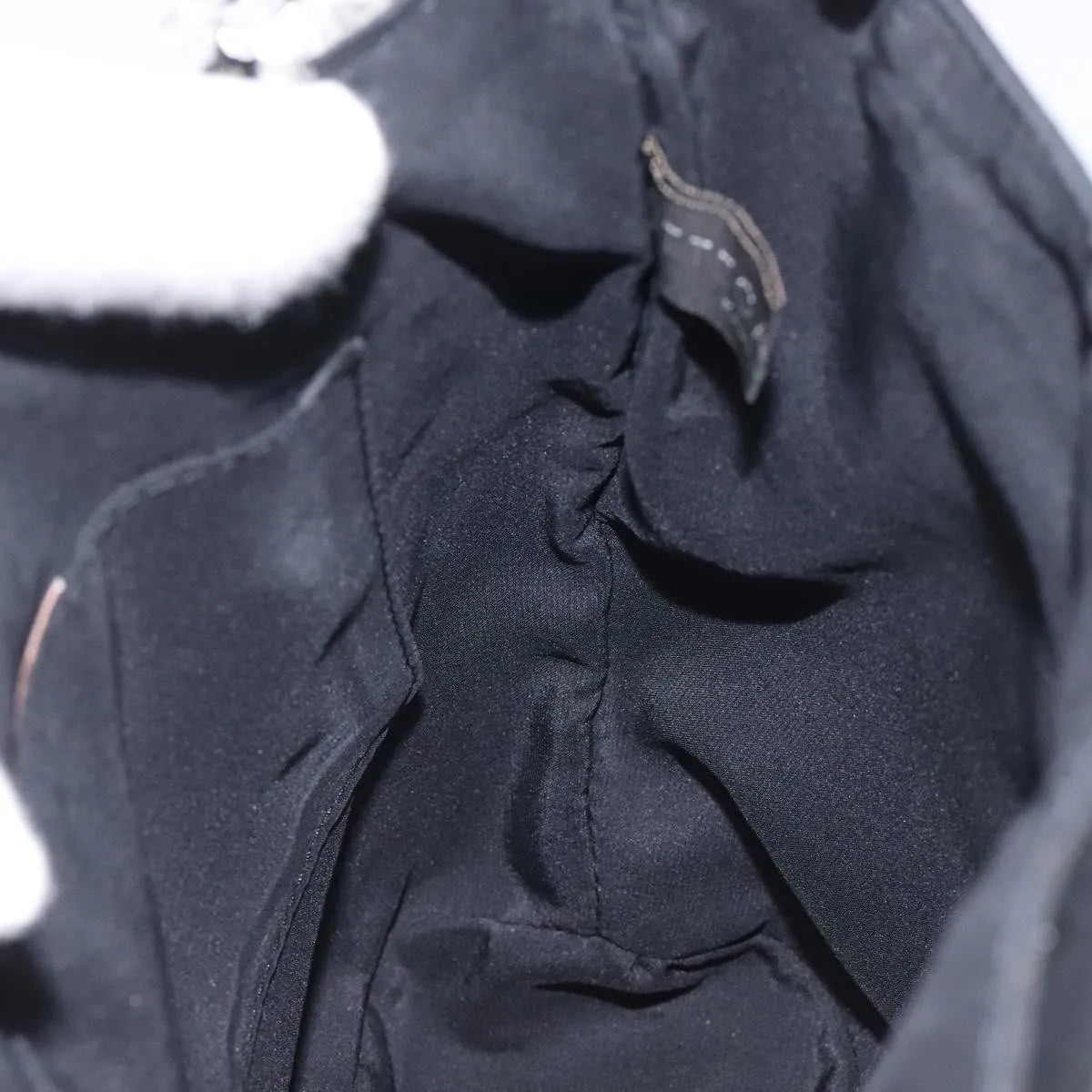 Bottega Veneta Vintage Nylon Black Nylon Handbag (Pre-Owned)
