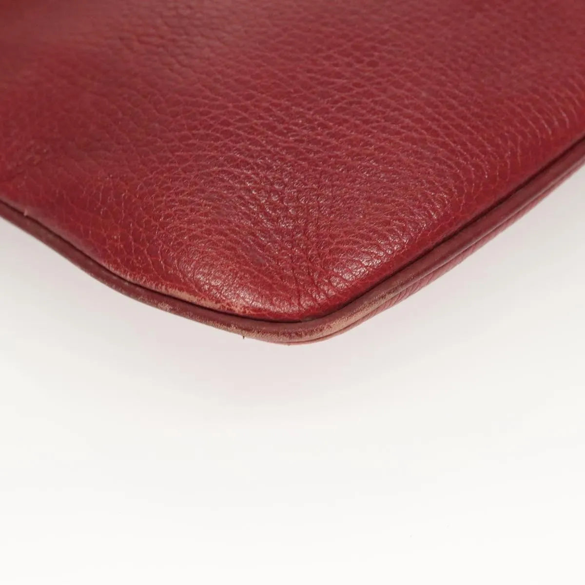 Cartier Vintage Must De Cartier Leather Burgundy Leather Shoulder Bag Bag (Pre-Owned)