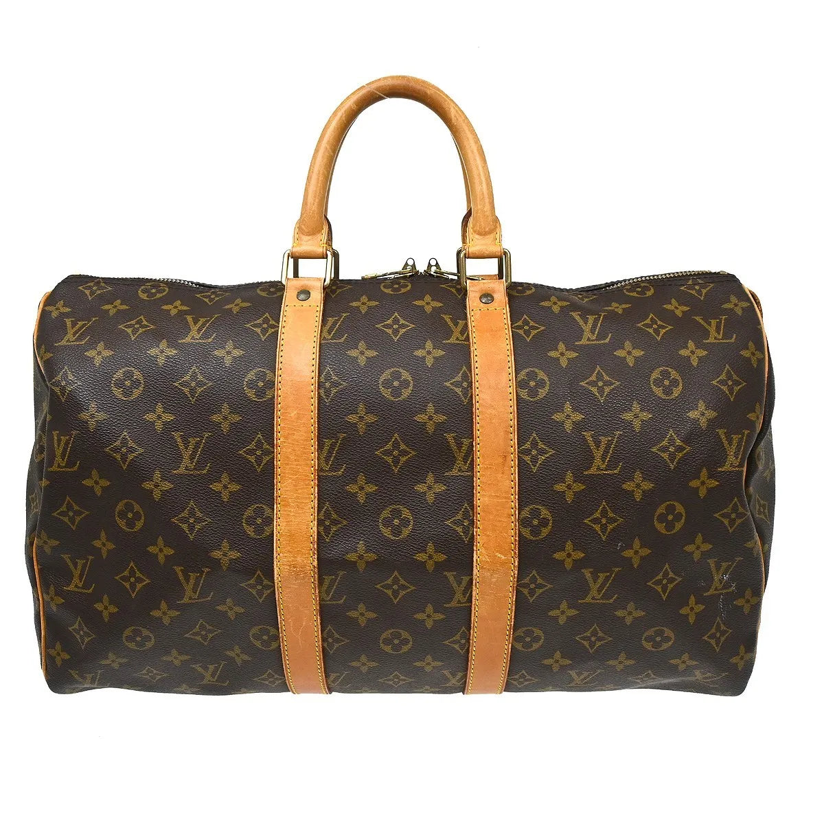 Louis Vuitton Keepall Bag Monogram Canvas Brown Canvas Travel Bag Bag (Pre-Owned)