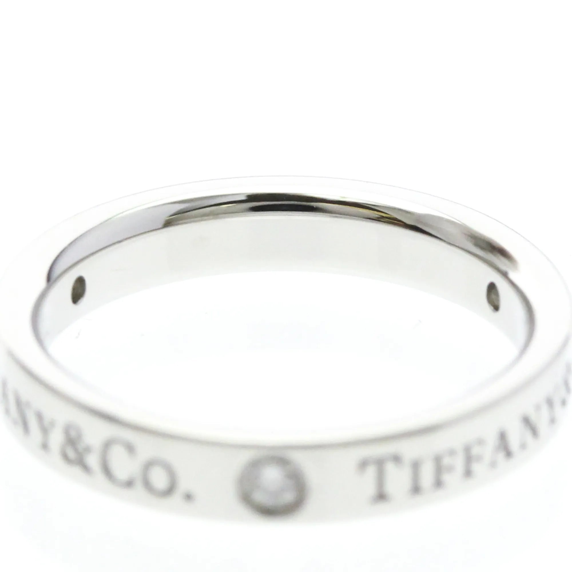 Tiffany & Co. Flat Platinum Silver Platinum Ring Jewelry (Pre-Owned)